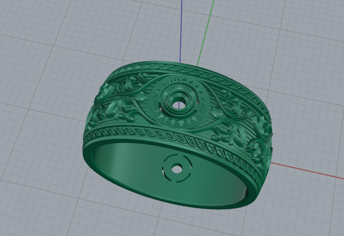 Ring with patterns Model 7122 3D print model_2