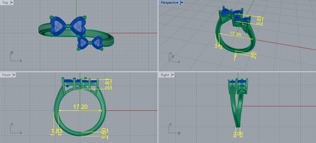 Heart Ring Model 7116 3D print model_5