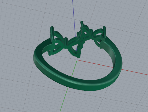 Heart Ring Model 7116 3D print model_4