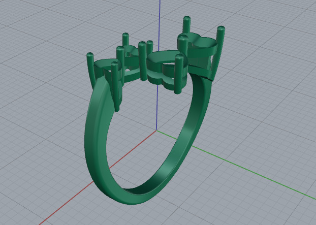 Heart Ring Model 7116 3D print model_3