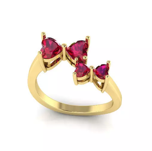 Heart Ring Model 7116 3D print model_0