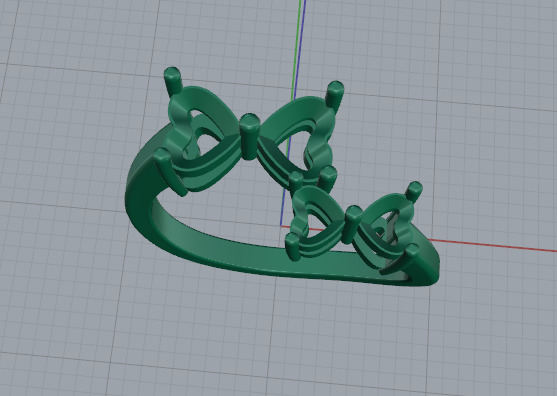 Heart Ring Model 7116 3D print model_2