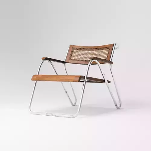 Tubular Steel Armchair Low-poly 3D model