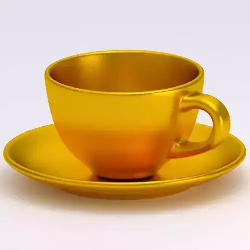 Tea Cup Gold 3D model