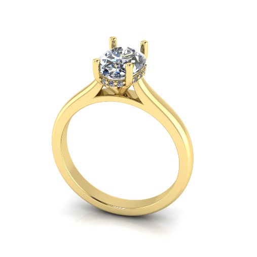 Solitaire ring Model 7192 3D print model_1