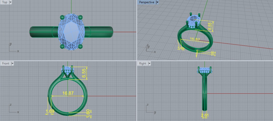 Solitaire ring Model 7192 3D print model_5