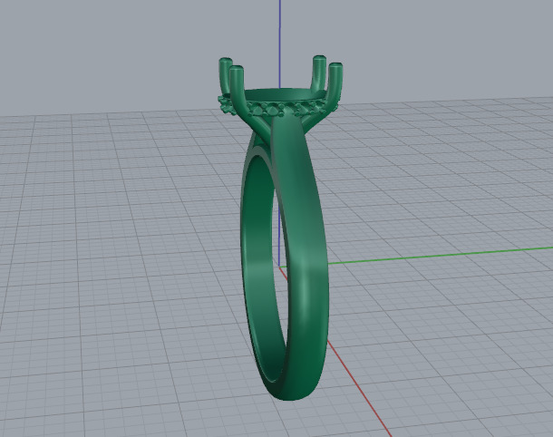 Solitaire ring Model 7192 3D print model_3