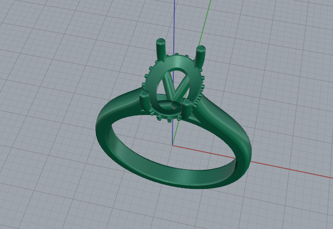 Solitaire ring Model 7192 3D print model_2