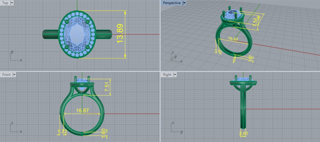 Ring oval Model 7185 3D print model_5