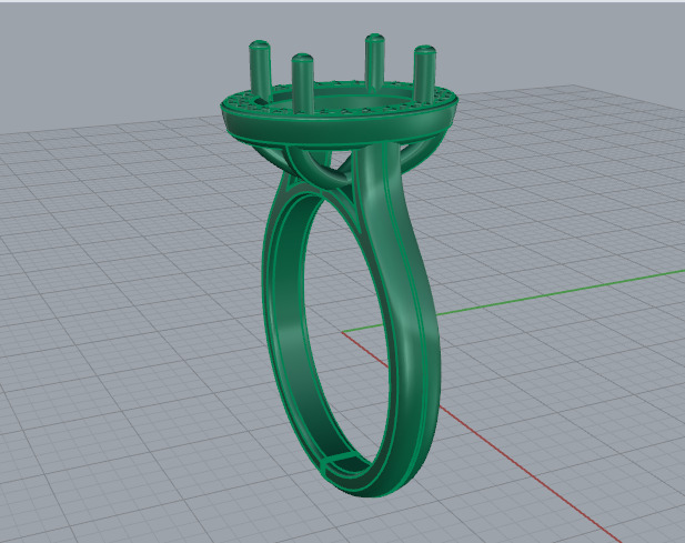 Ring oval Model 7185 3D print model_3