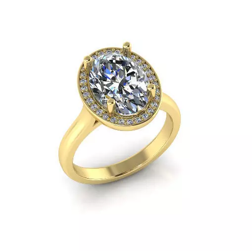 Ring oval Model 7183 3D print model_0