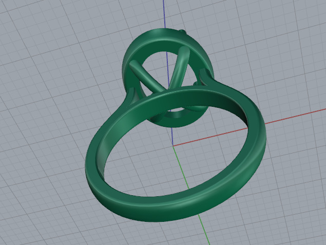 Ring oval Model 7183 3D print model_4