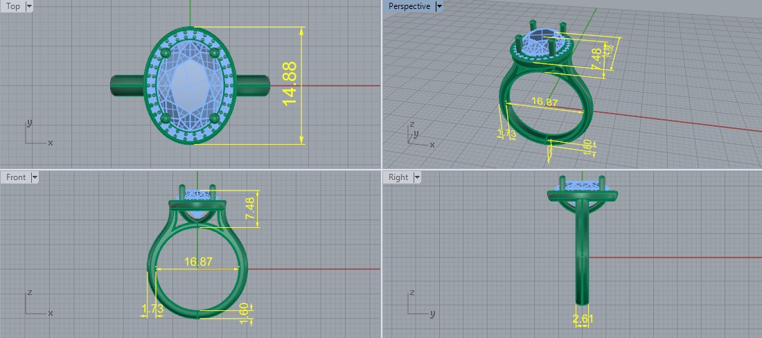 Ring oval Model 7183 3D print model_5