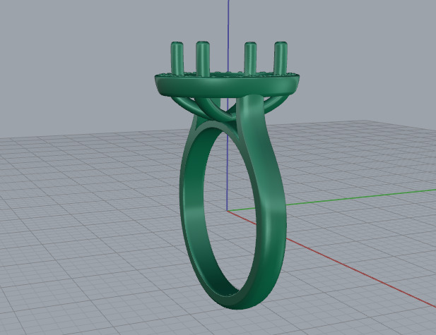 Ring oval Model 7183 3D print model_3