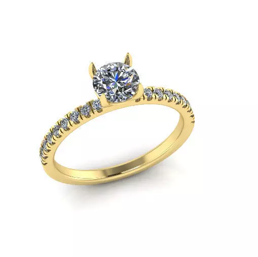 Solitaire ring Model 7172 3D print model_0