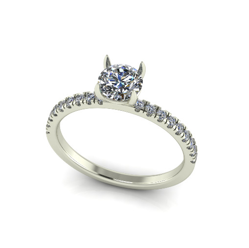 Solitaire ring Model 7172 3D print model_1
