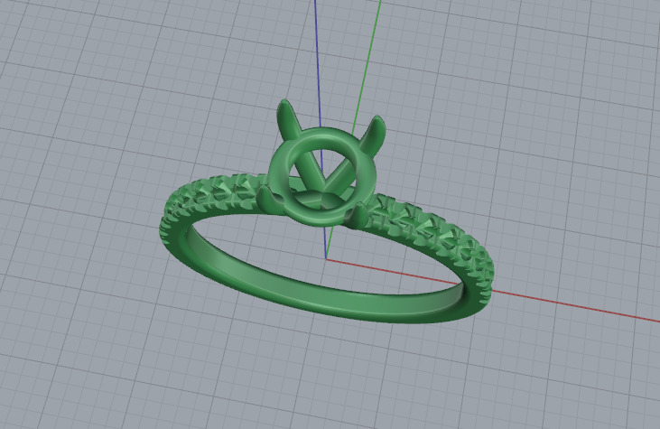 Solitaire ring Model 7172 3D print model_2