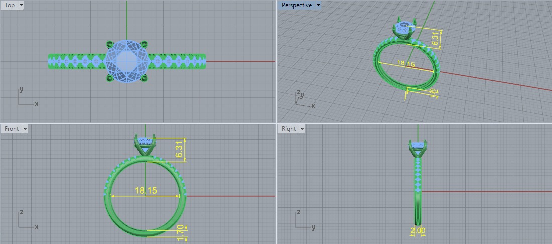 Solitaire ring Model 7172 3D print model_5