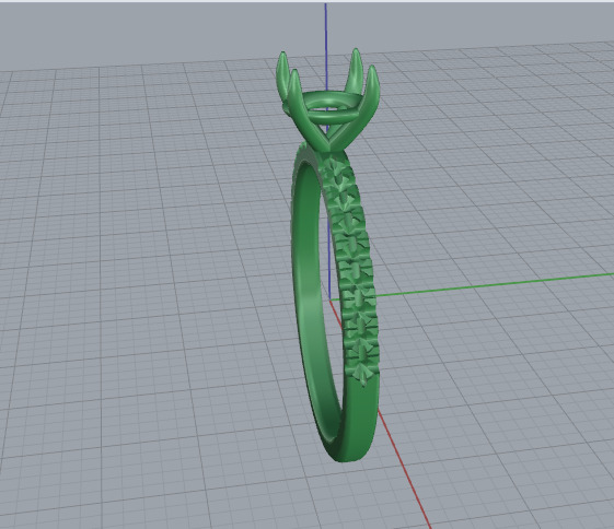 Solitaire ring Model 7172 3D print model_3