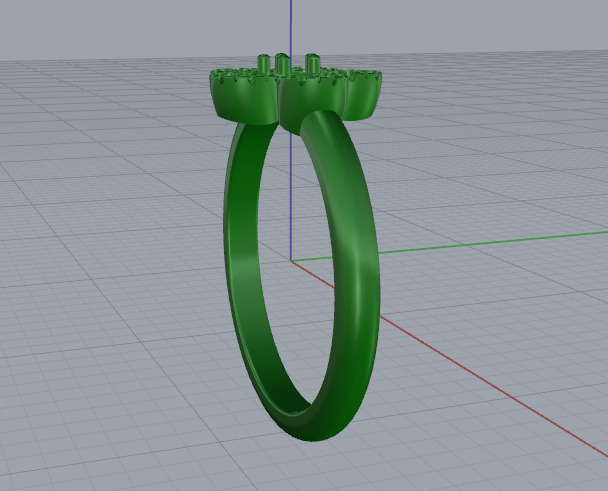 Ring flower Model 7152 3D print model_3