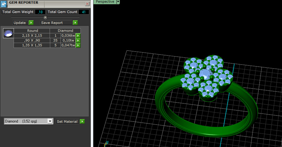 Ring flower Model 7152 3D print model_7