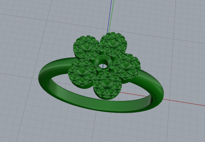 Ring flower Model 7152 3D print model_2