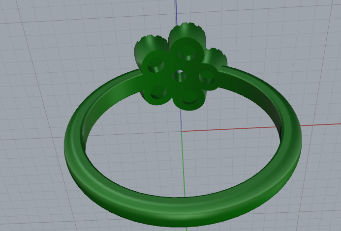 Ring flower Model 7152 3D print model_4