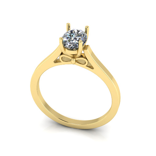 Solitaire ring Model 7147 3D print model_1