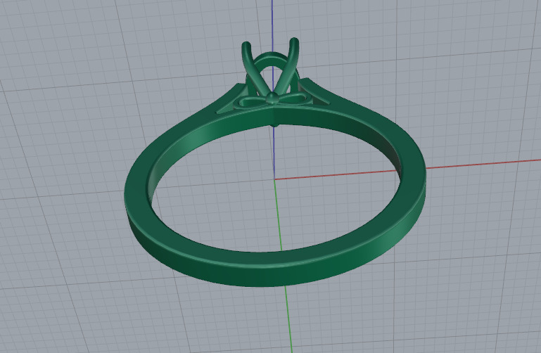 Solitaire ring Model 7147 3D print model_4