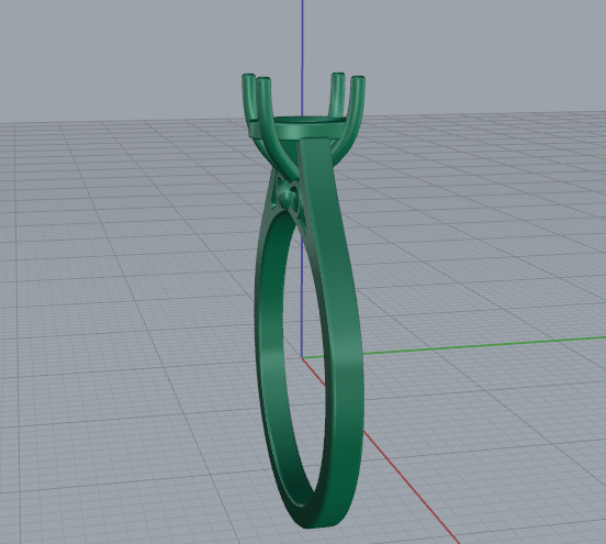 Solitaire ring Model 7147 3D print model_3