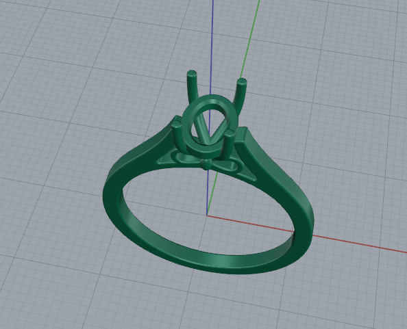 Solitaire ring Model 7147 3D print model_2
