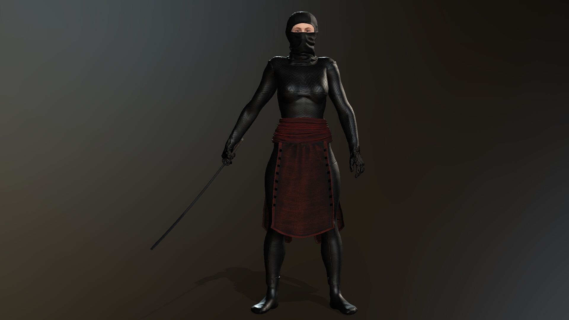 Female Ninja 3D model_17