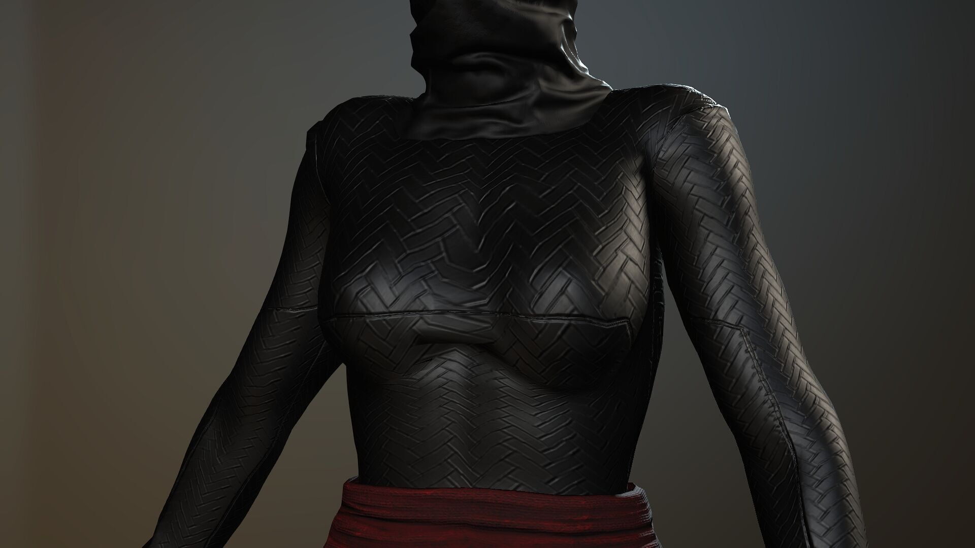 Female Ninja 3D model_3