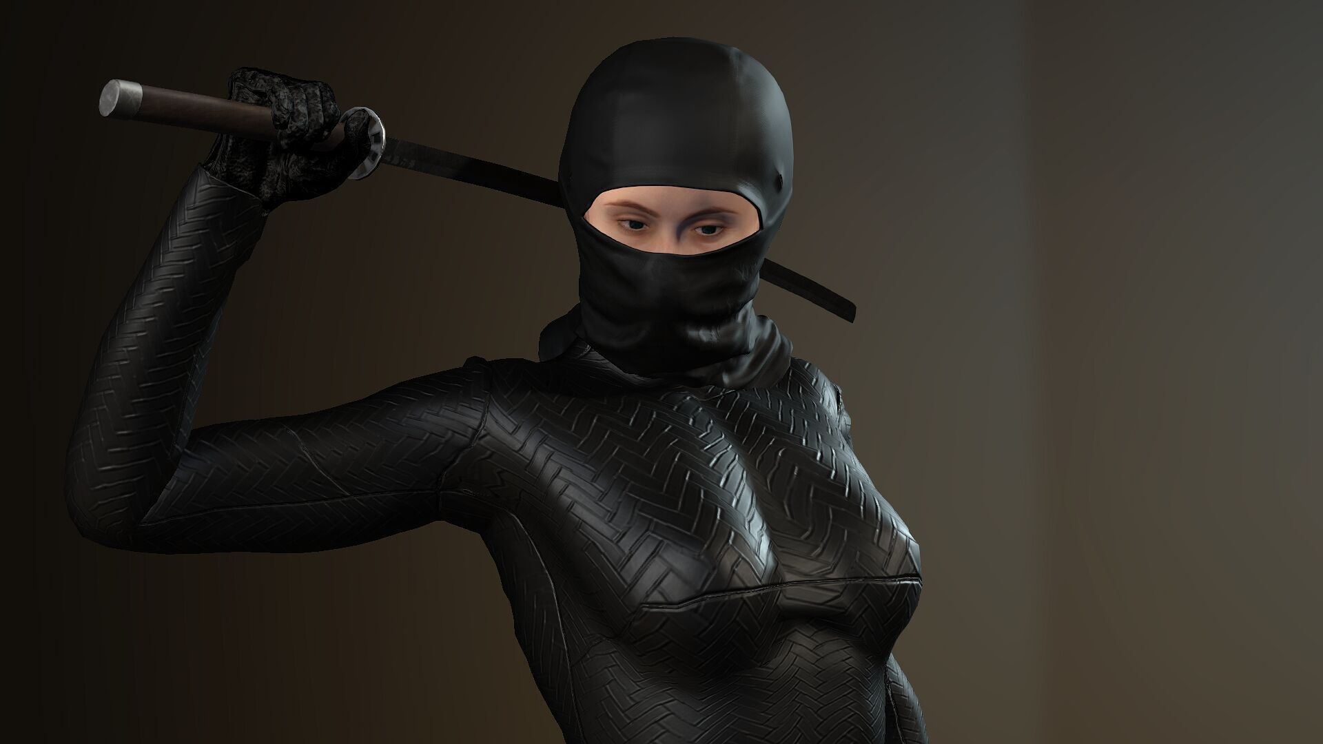 Female Ninja 3D model_10
