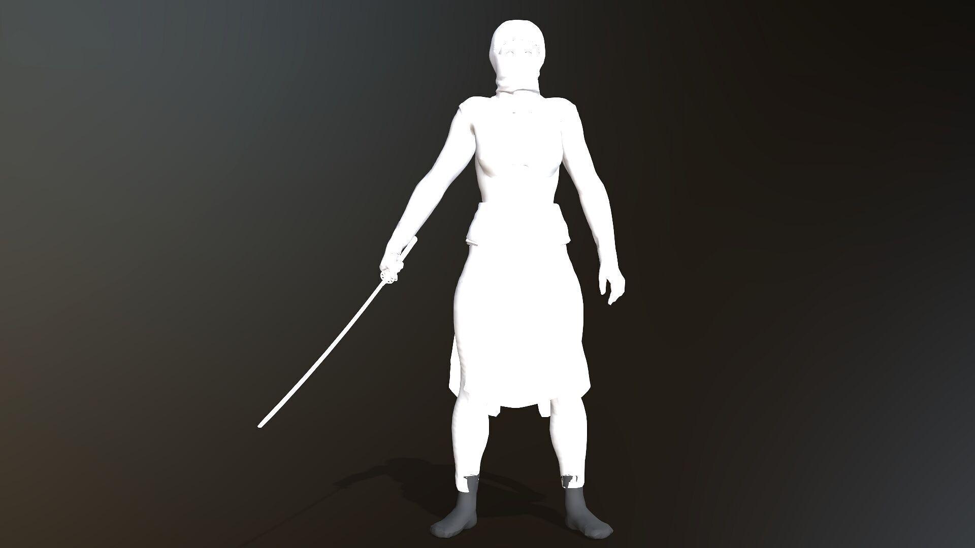 Female Ninja 3D model_18