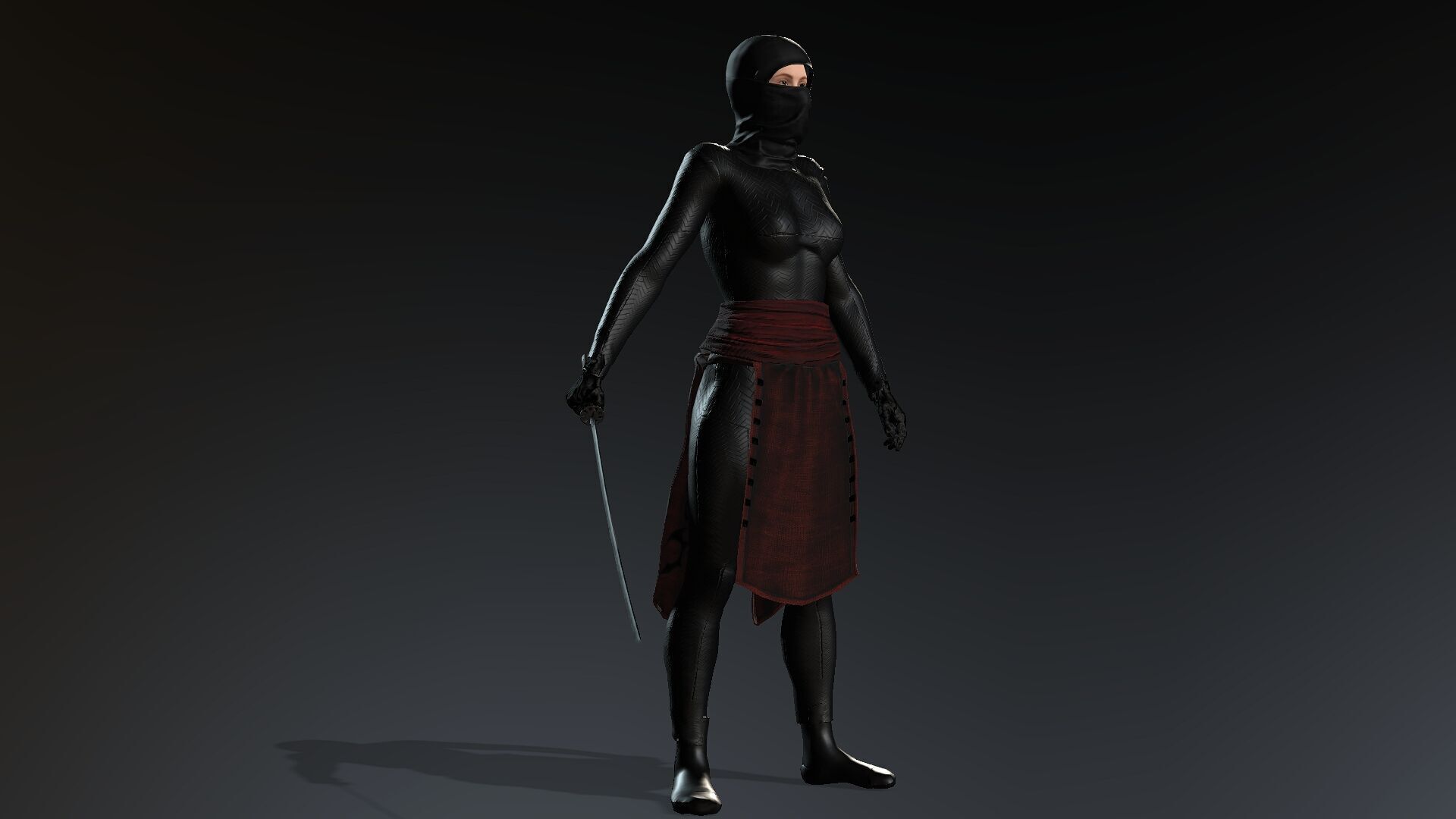 Female Ninja 3D model_16