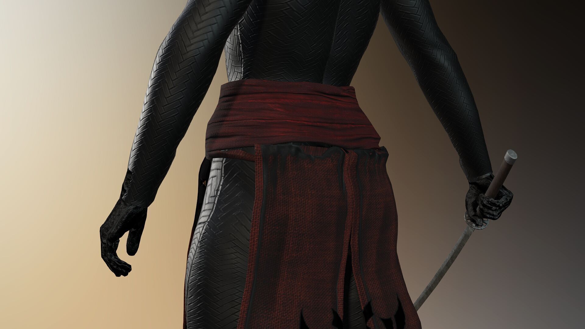 Female Ninja 3D model_5