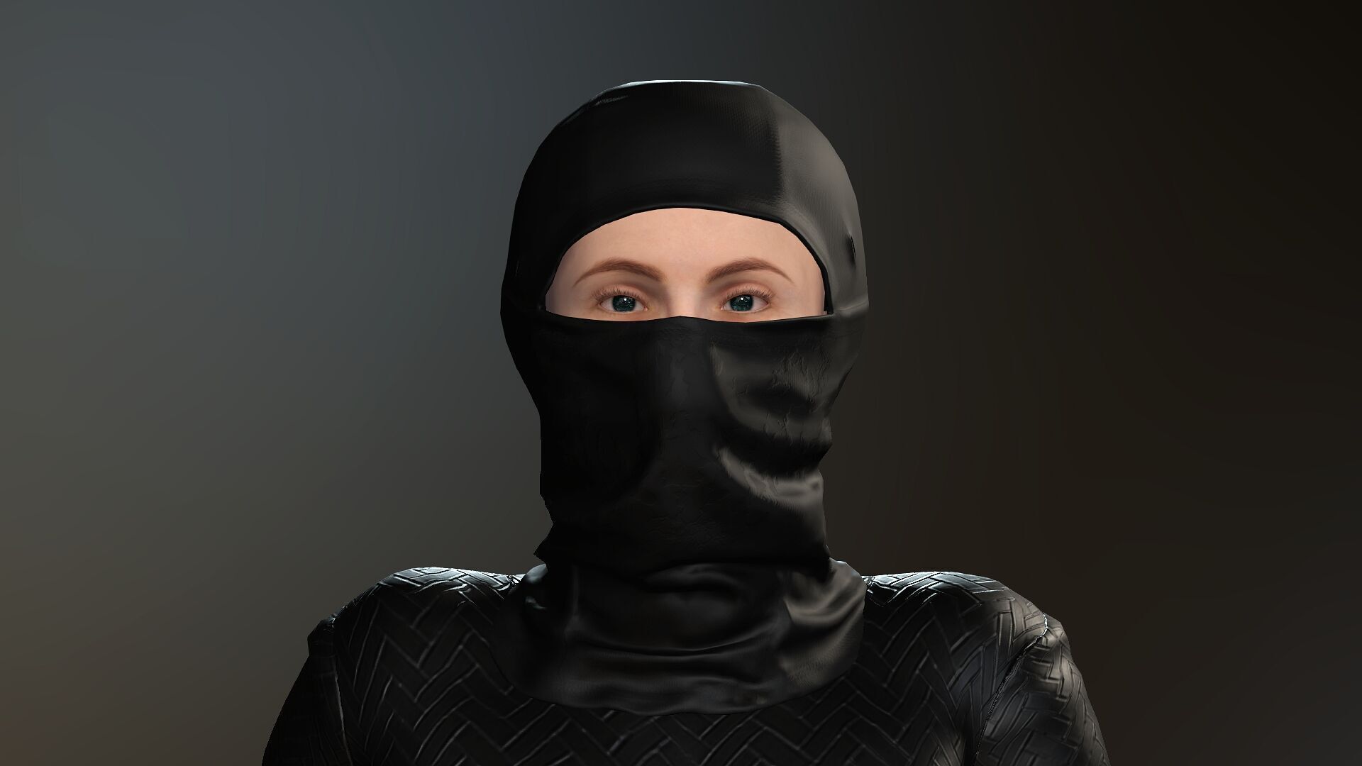 Female Ninja 3D model_2
