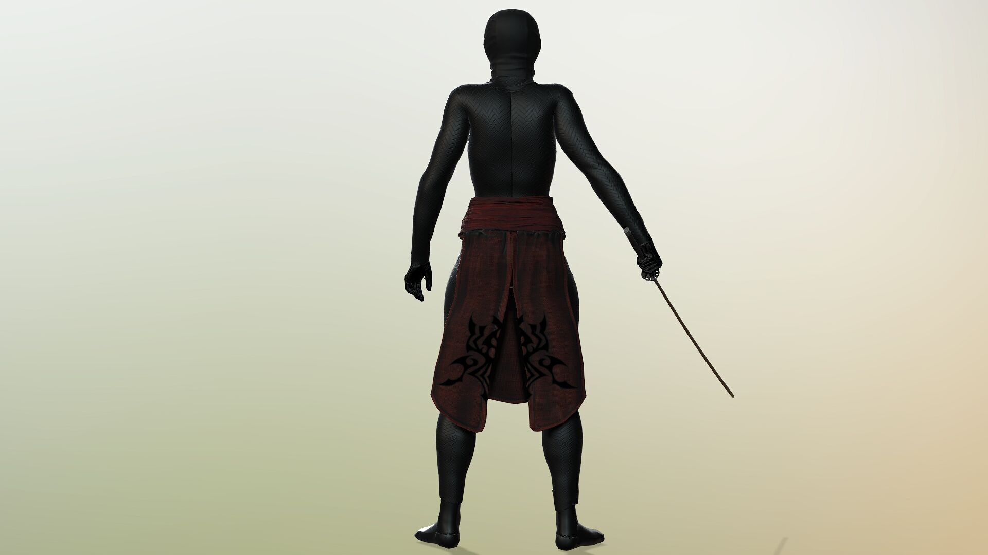 Female Ninja 3D model_13