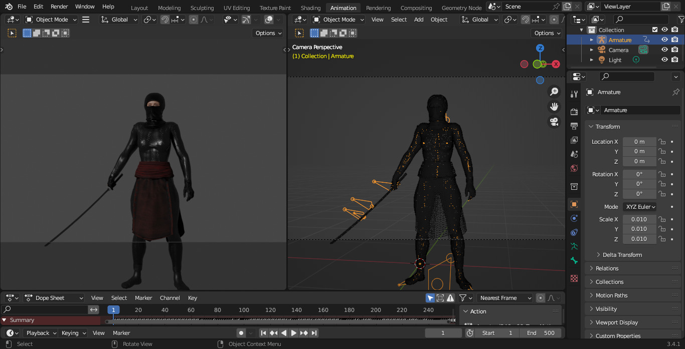 Female Ninja 3D model_20