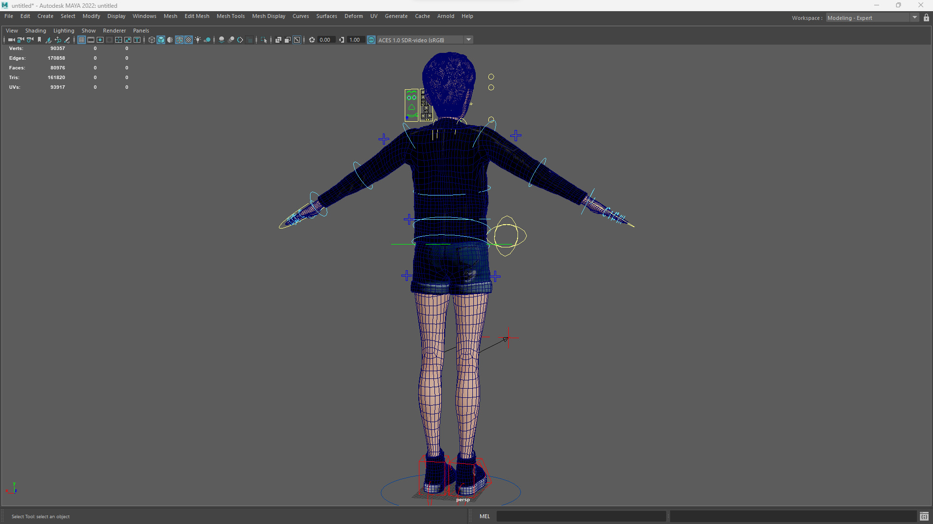 Edgy Fashion Look with Leather Jacket Cartoon Modern 3D Female Low-poly 3D model_21