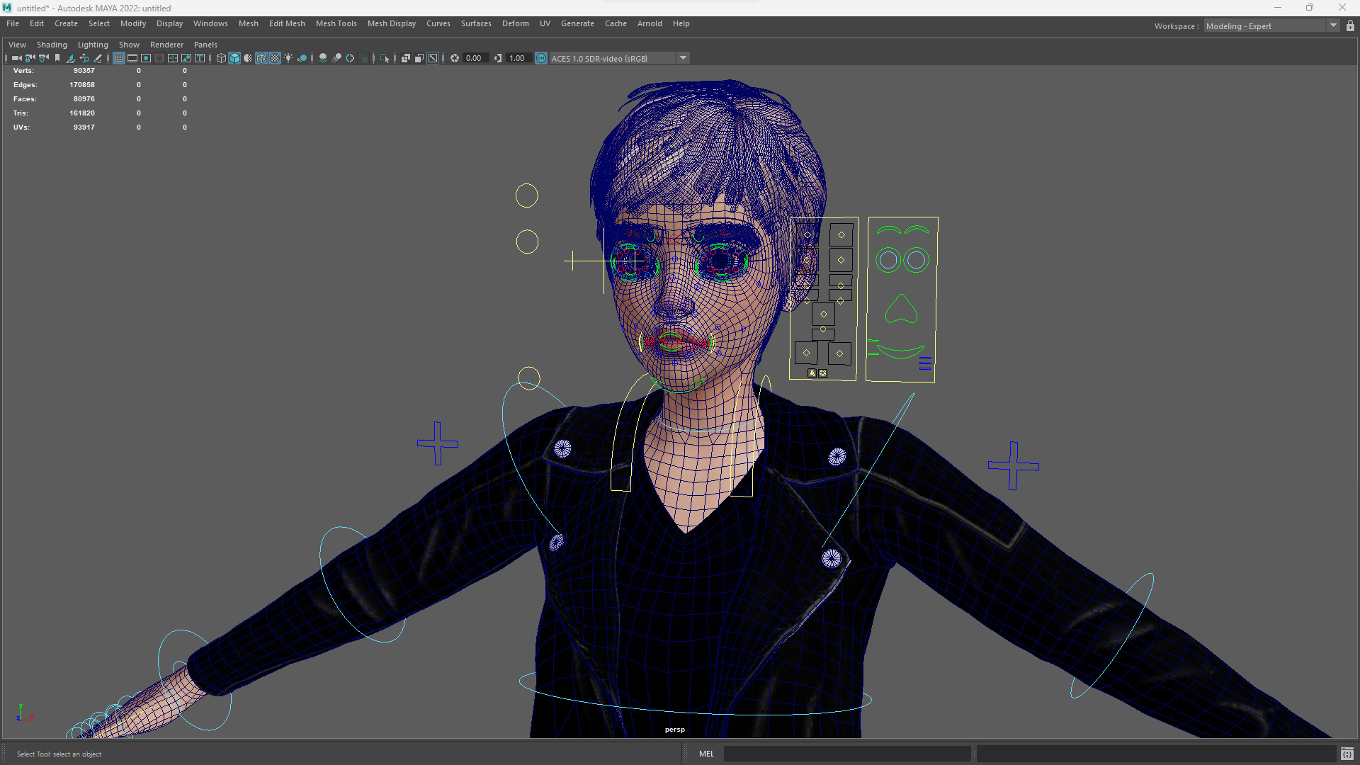 Edgy Fashion Look with Leather Jacket Cartoon Modern 3D Female Low-poly 3D model_19