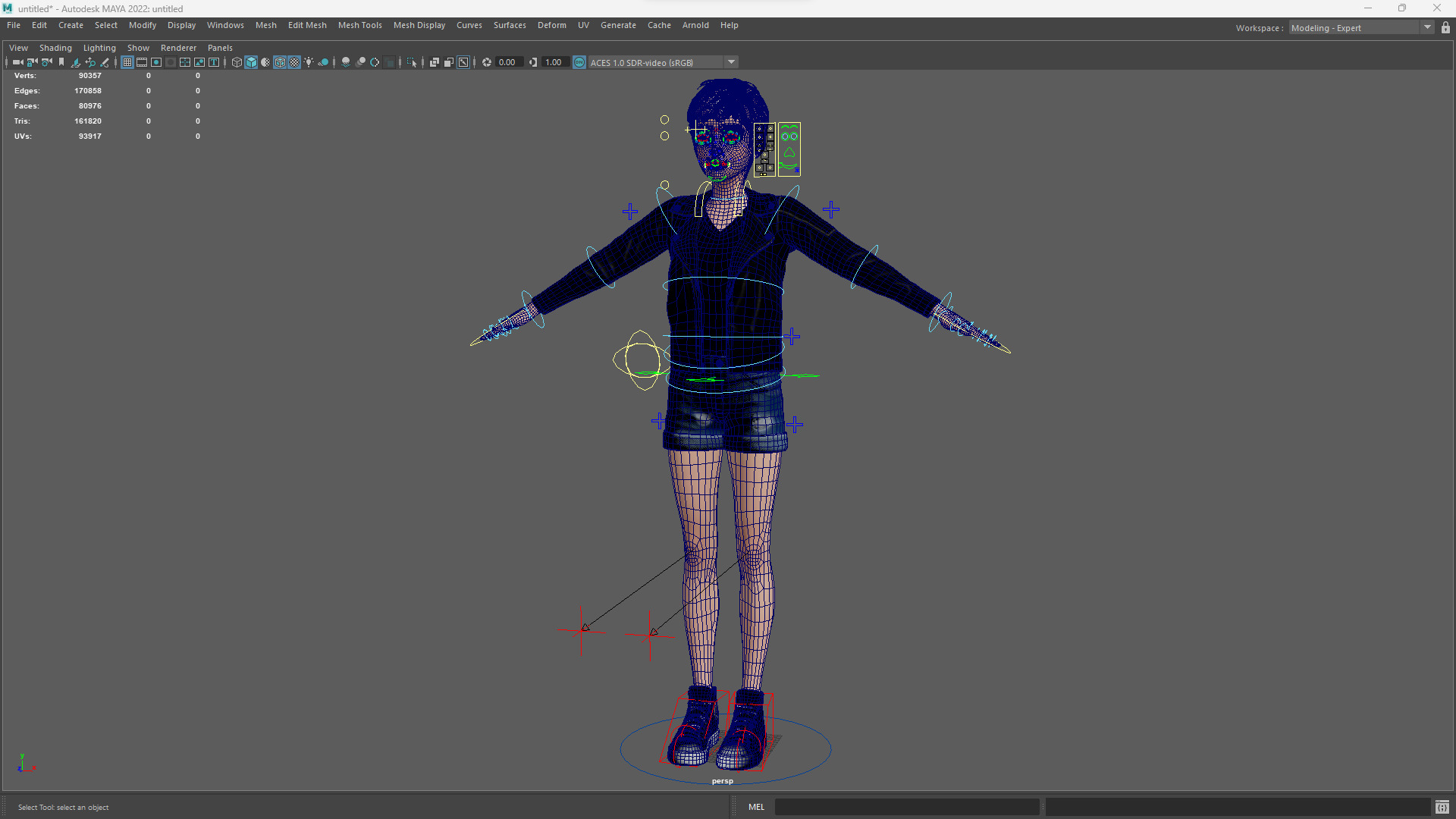 Edgy Fashion Look with Leather Jacket Cartoon Modern 3D Female Low-poly 3D model_20