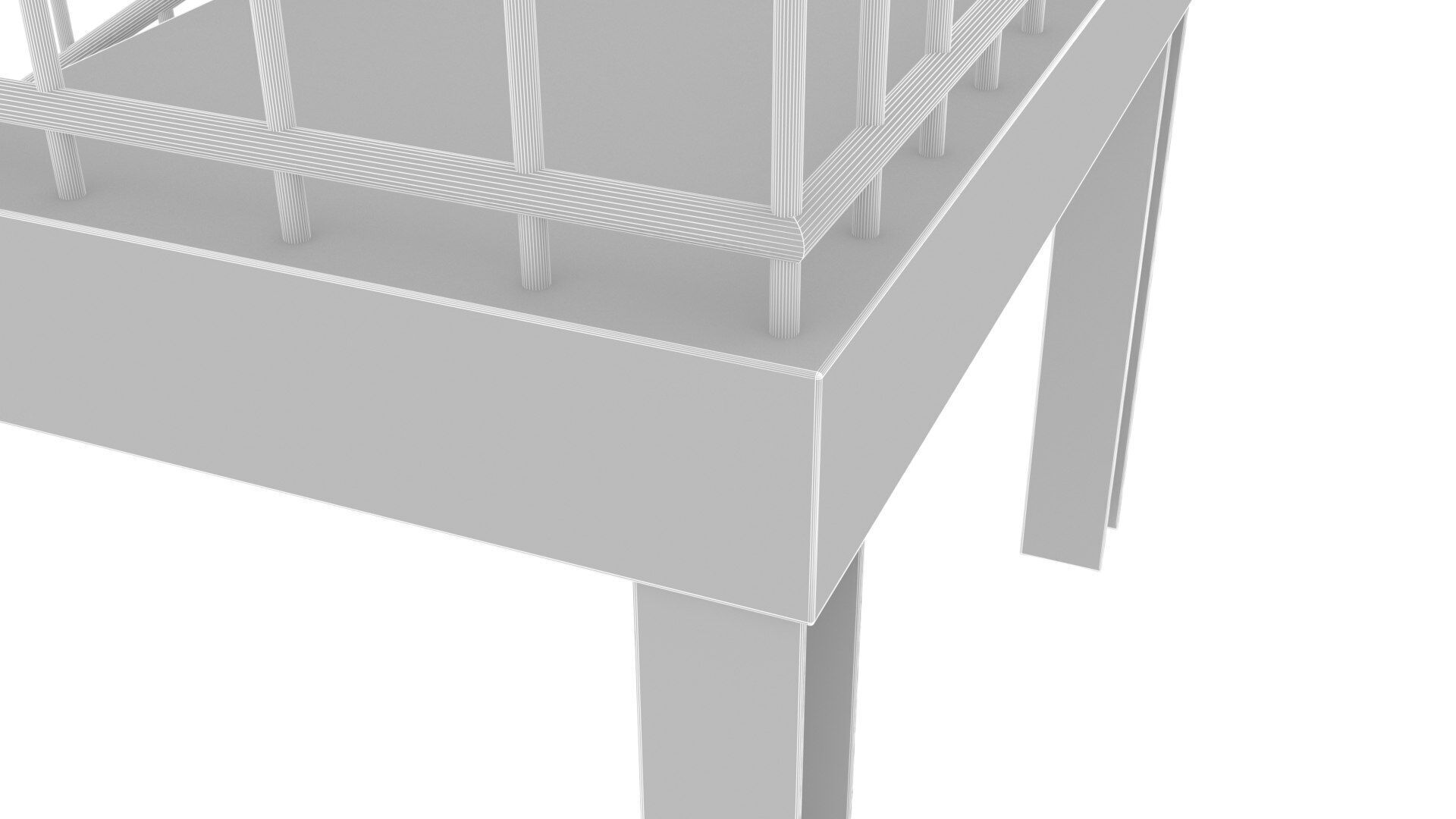 Stair Low-poly 3D model_9