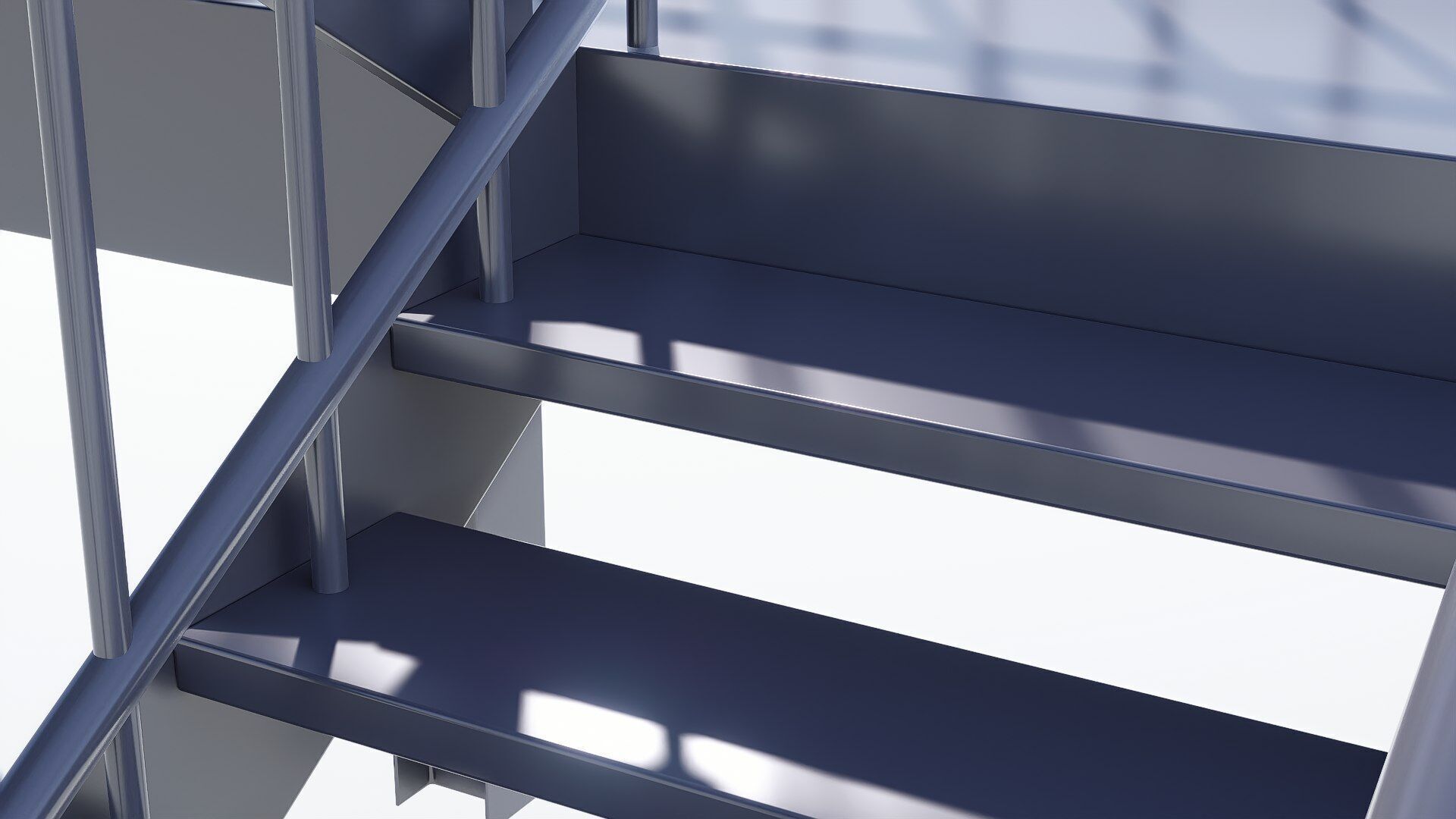 Stair Low-poly 3D model_3