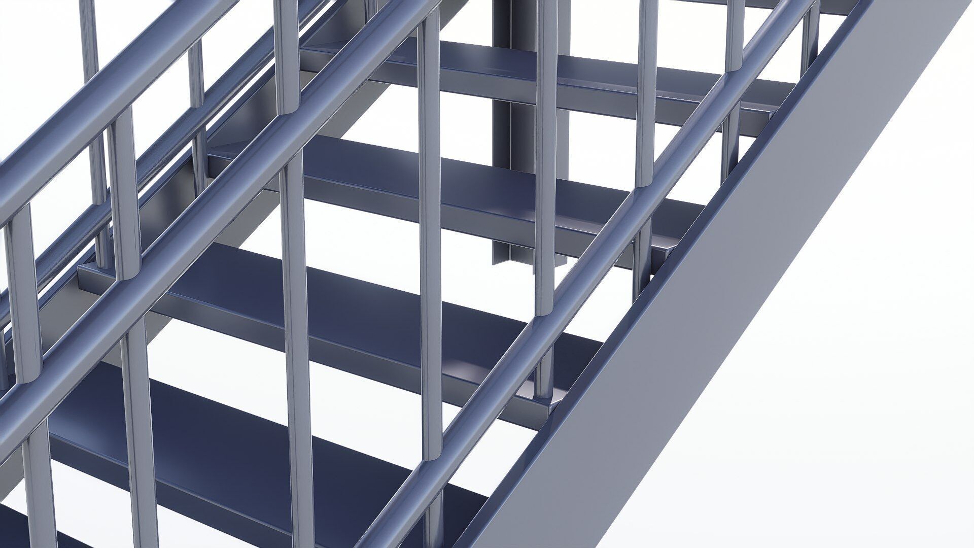 Stair Low-poly 3D model_2