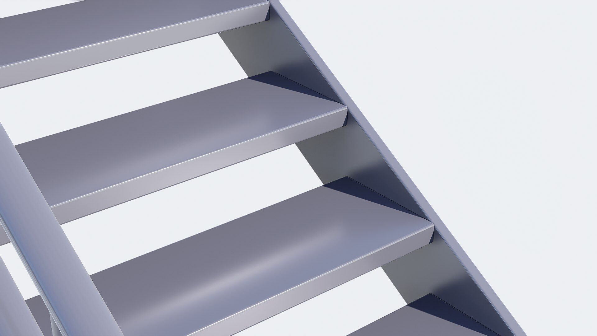 Stair Low-poly 3D model_7