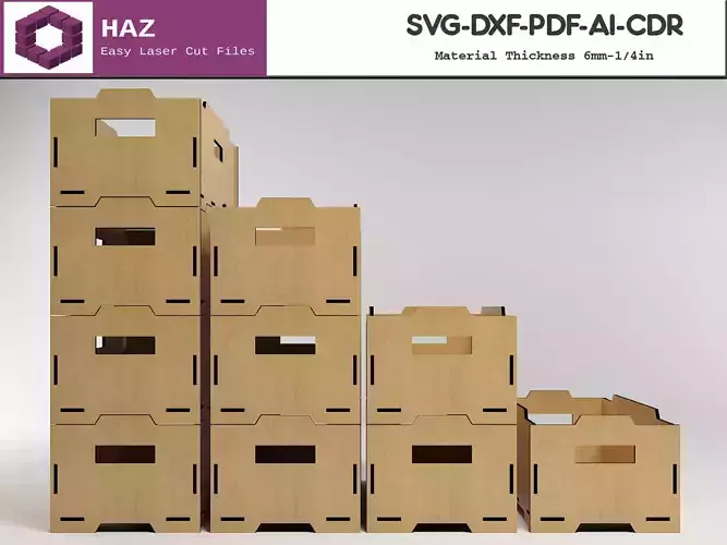 Storage Box SVG File Set 006