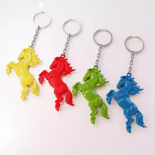 Rearing Horse STL 3D print Horse Gift Keychain Horse  Charm