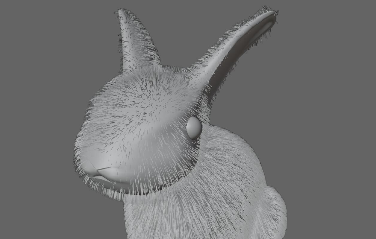White Rabbit - Coelho Branco Low-poly 3D model_16